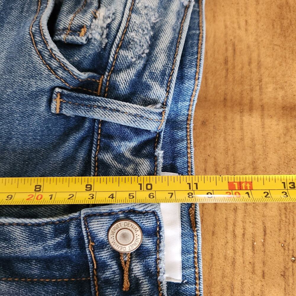 Vervet Los Angeles Flare Jeans Women's 27 High Rise Blue Denim Grunge Retro Boho - Picture 13 of 16
